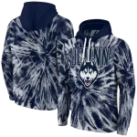 uconn huskies tie dye pattern blue hoodie best selling