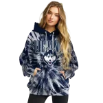 uconn huskies tie dye pattern blue hoodie best selling