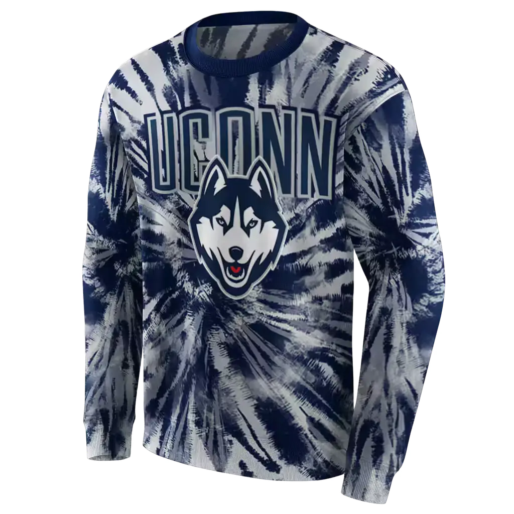 uconn huskies tie dye pattern blue hoodie new arrival uconn huskies tie dye pattern blue hoodie new arrival