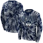 uconn huskies tie dye pattern blue hoodie best selling