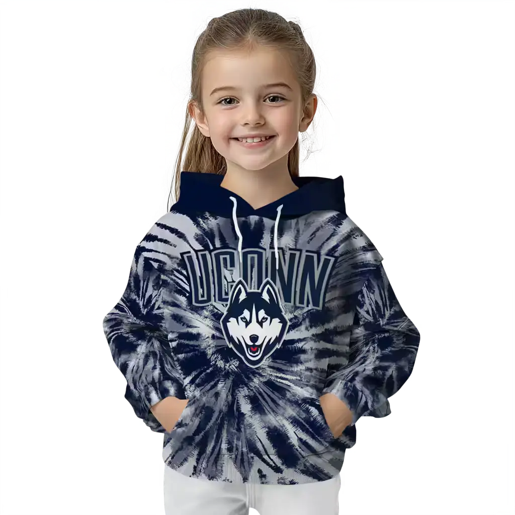 uconn huskies tie dye pattern blue hoodie top rated uconn huskies tie dye pattern blue hoodie top rated