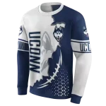 uconn huskies triangular pattern blue white hoodie best selling