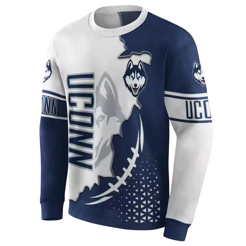 uconn huskies triangular pattern blue white hoodie new arrival uconn huskies triangular pattern blue white hoodie new arrival