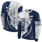 uconn huskies triangular pattern blue white hoodie best selling