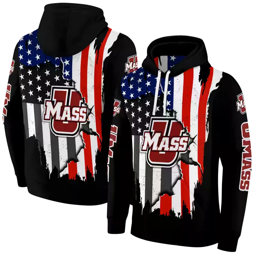 umass minutemen american pride black hoodie fashion forward umass minutemen american pride black hoodie fashion forward