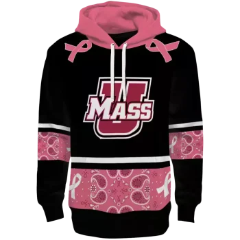 umass minutemen awareness ribbon black pink hoodie best selling