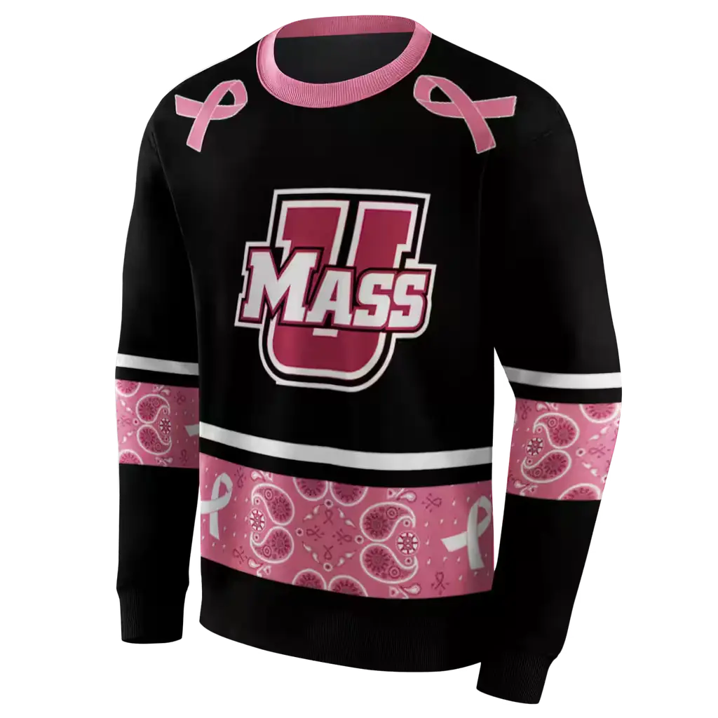 umass minutemen awareness ribbon black pink hoodie new arrival umass minutemen awareness ribbon black pink hoodie new arrival