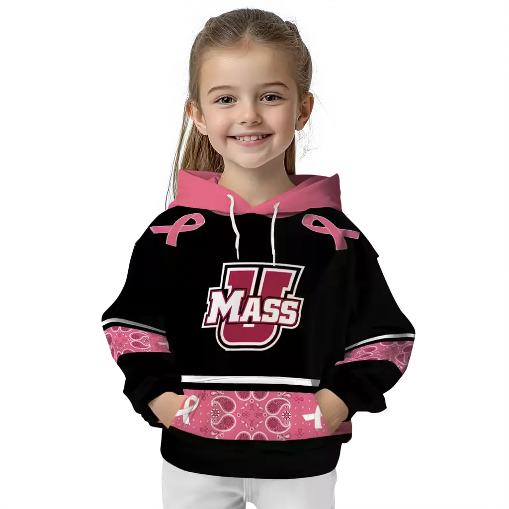 umass minutemen awareness ribbon black pink hoodie top rated umass minutemen awareness ribbon black pink hoodie top rated