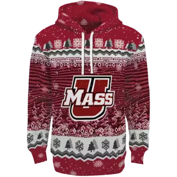 umass minutemen christmas trees red hoodie best selling