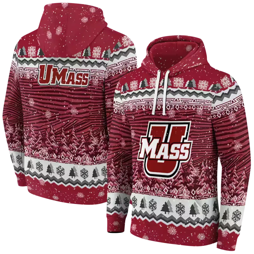 umass minutemen christmas trees red hoodie fashion forward umass minutemen christmas trees red hoodie fashion forward