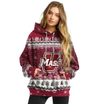 umass minutemen christmas trees red hoodie best selling