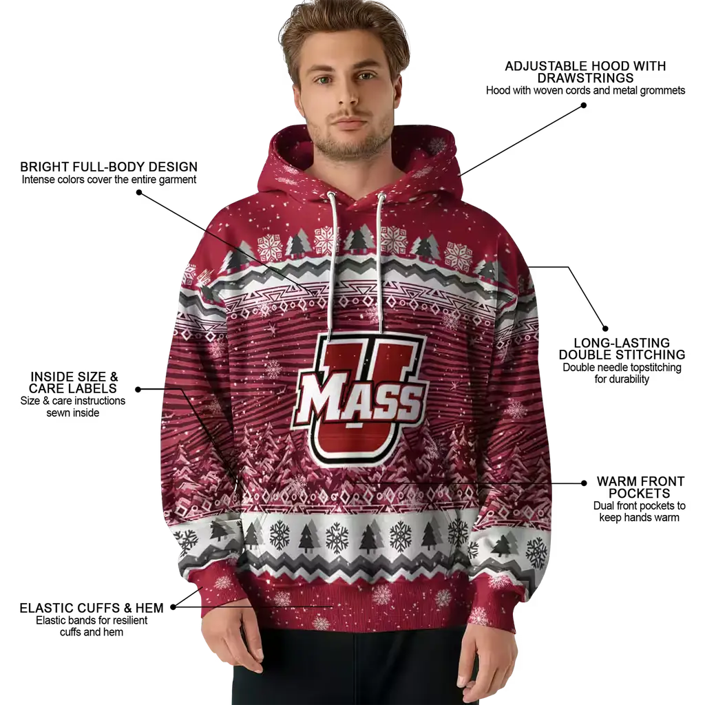 umass minutemen christmas trees red hoodie latest model umass minutemen christmas trees red hoodie latest model