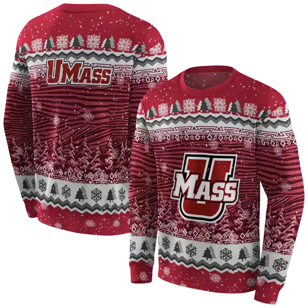 umass minutemen christmas trees red hoodie premium grade umass minutemen christmas trees red hoodie premium grade