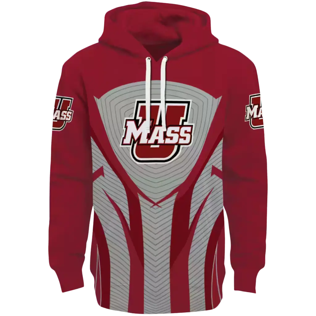umass minutemen concentric lines red black hoodie best selling umass minutemen concentric lines red black hoodie best selling