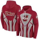 umass minutemen concentric lines red black hoodie best selling