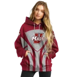 umass minutemen concentric lines red black hoodie best selling