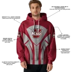 umass minutemen concentric lines red black hoodie best selling