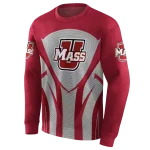 umass minutemen concentric lines red black hoodie best selling
