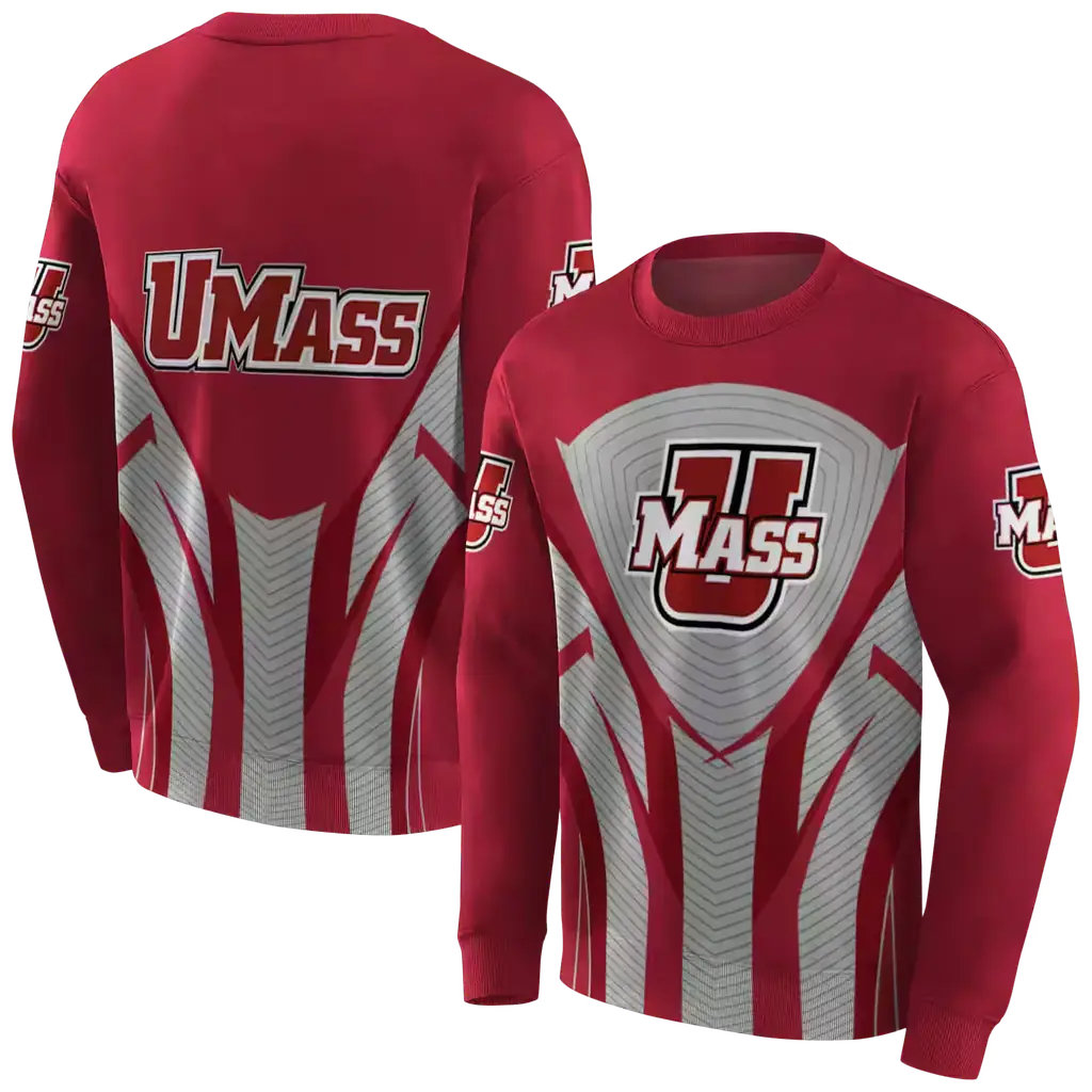 umass minutemen concentric lines red black hoodie premium grade umass minutemen concentric lines red black hoodie premium grade