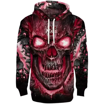 umass minutemen demonic skull red black hoodie best selling