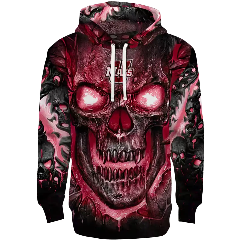 umass minutemen demonic skull red black hoodie best selling umass minutemen demonic skull red black hoodie best selling