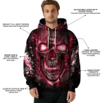 umass minutemen demonic skull red black hoodie best selling