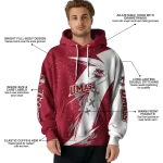 umass minutemen dynamic slash red white hoodie best selling