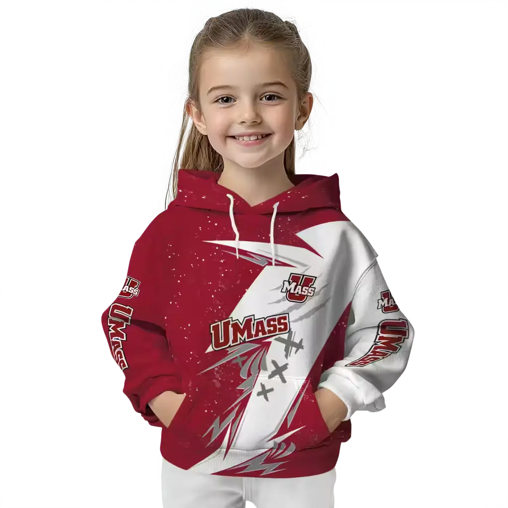 umass minutemen dynamic slash red white hoodie top rated umass minutemen dynamic slash red white hoodie top rated