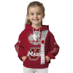 umass minutemen football heartbeat red hoodie best selling
