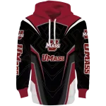 umass minutemen futuristic pattern red black hoodie best selling