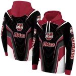umass minutemen futuristic pattern red black hoodie best selling