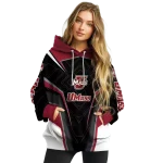 umass minutemen futuristic pattern red black hoodie best selling