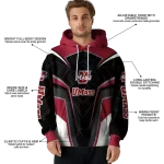 umass minutemen futuristic pattern red black hoodie best selling