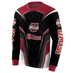 umass minutemen futuristic pattern red black hoodie best selling