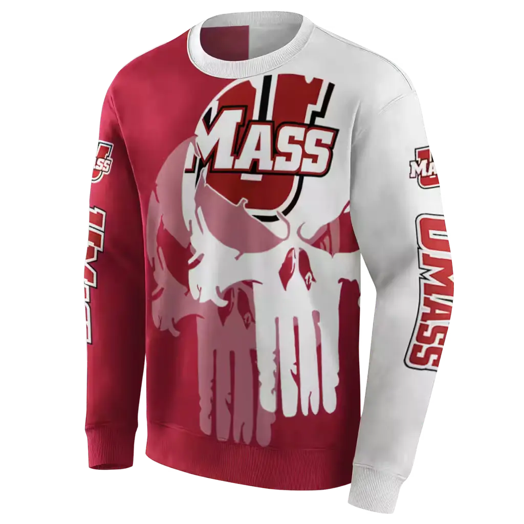 umass minutemen graphic punisher red white hoodie new arrival umass minutemen graphic punisher red white hoodie new arrival
