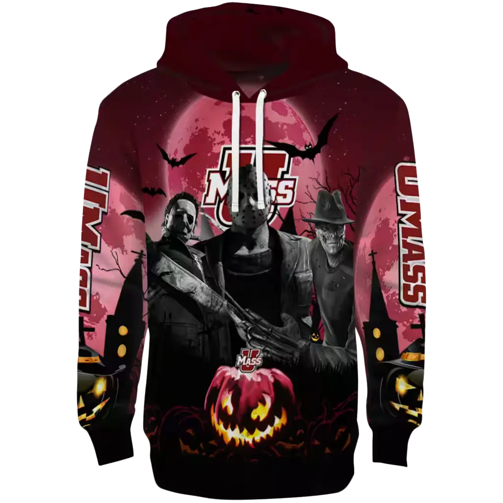 umass minutemen halloween vibes red black hoodie best selling umass minutemen halloween vibes red black hoodie best selling