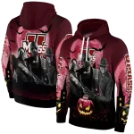 umass minutemen halloween vibes red black hoodie best selling