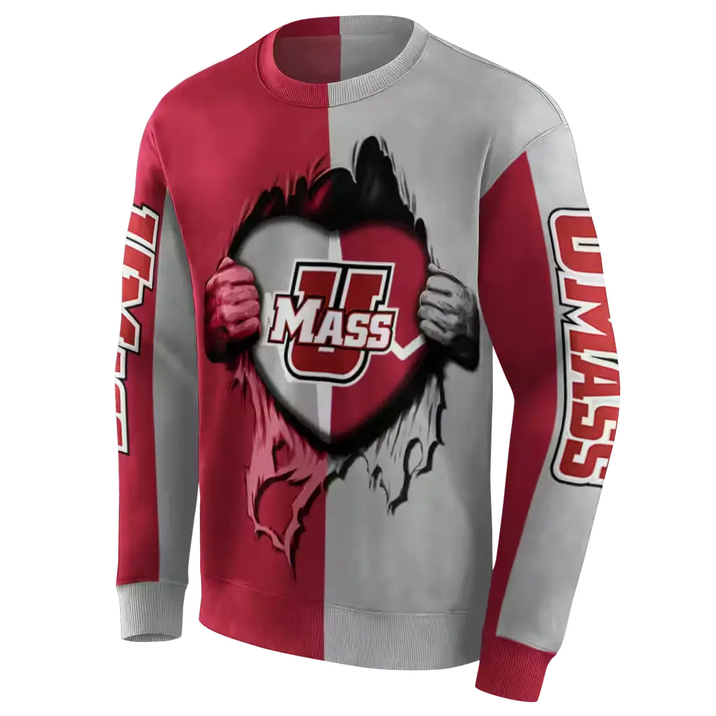 umass minutemen heartbeat graphic red hoodie new arrival umass minutemen heartbeat graphic red hoodie new arrival