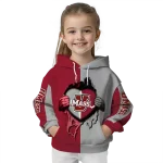 umass minutemen heartbeat graphic red hoodie best selling