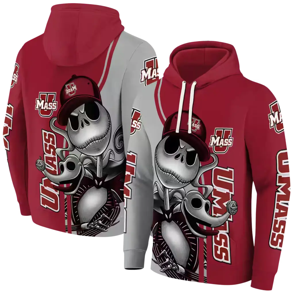umass minutemen jack skellington red hoodie fashion forward umass minutemen jack skellington red hoodie fashion forward