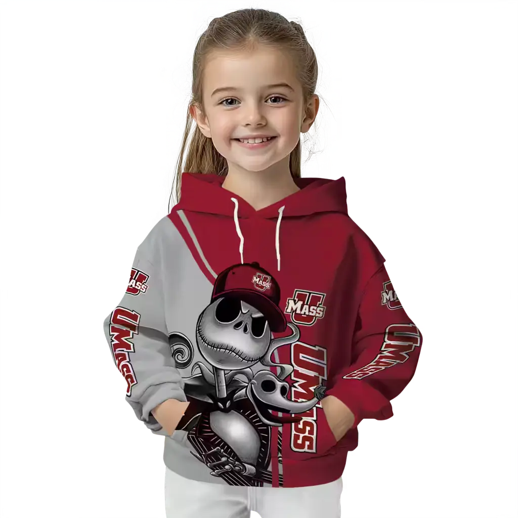 umass minutemen jack skellington red hoodie top rated umass minutemen jack skellington red hoodie top rated