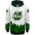 umass minutemen lucky motif white green hoodie best selling