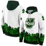 umass minutemen lucky motif white green hoodie best selling