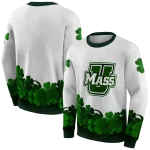 umass minutemen lucky motif white green hoodie best selling