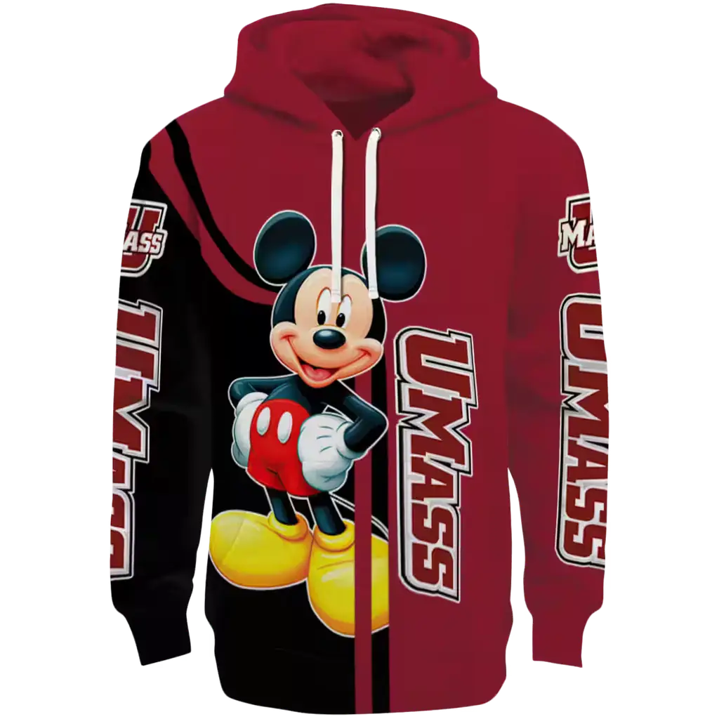 umass minutemen mickey mouse red black hoodie best selling umass minutemen mickey mouse red black hoodie best selling