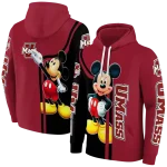 umass minutemen mickey mouse red black hoodie best selling