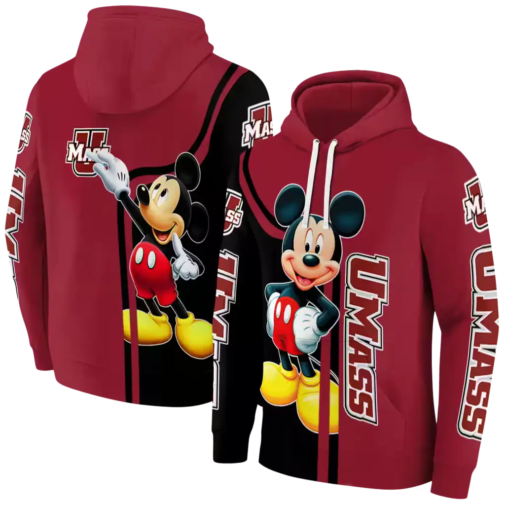 umass minutemen mickey mouse red black hoodie fashion forward umass minutemen mickey mouse red black hoodie fashion forward