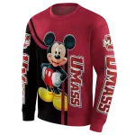 umass minutemen mickey mouse red black hoodie best selling
