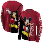 umass minutemen mickey mouse red black hoodie best selling