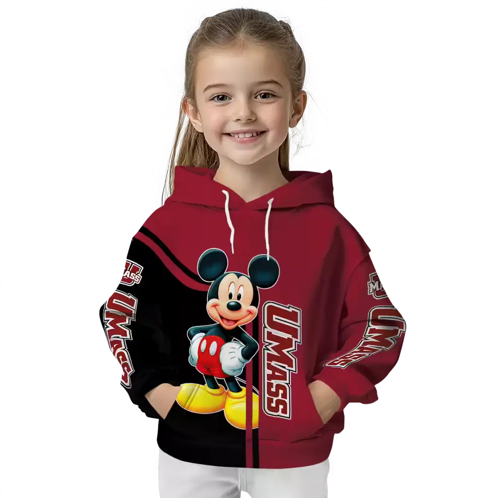 umass minutemen mickey mouse red black hoodie top rated umass minutemen mickey mouse red black hoodie top rated